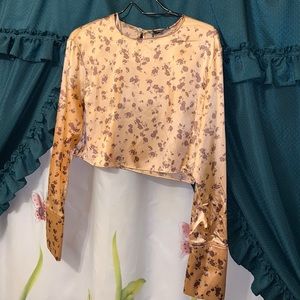 Zara Cropped Floral Blouse
